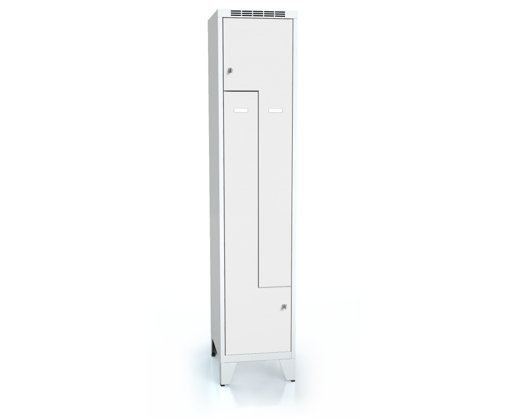 Cloakroom locker Z-shaped doors ALSIN with feet 1920 x 400 x 500